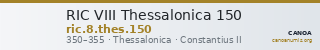 RIC VIII Thessalonica 150 — CANOA