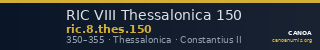 RIC VIII Thessalonica 150 — CANOA