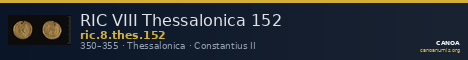 RIC VIII Thessalonica 152 — CANOA