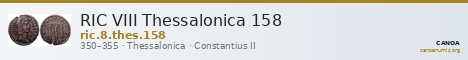 RIC VIII Thessalonica 158 — CANOA