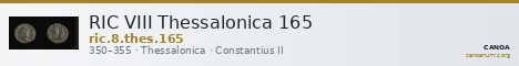 RIC VIII Thessalonica 165 — CANOA