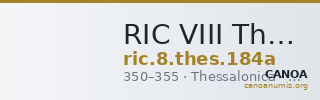 RIC VIII Thessalonica 184a — CANOA