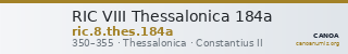 RIC VIII Thessalonica 184a — CANOA