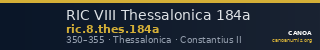 RIC VIII Thessalonica 184a — CANOA