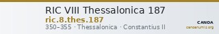 RIC VIII Thessalonica 187 — CANOA