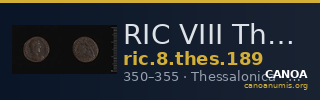 RIC VIII Thessalonica 189 — CANOA