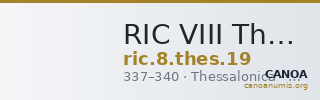 RIC VIII Thessalonica 19 — CANOA