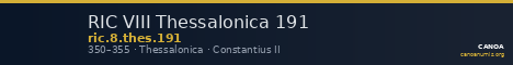 RIC VIII Thessalonica 191 — CANOA