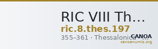 RIC VIII Thessalonica 197 — CANOA