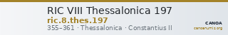 RIC VIII Thessalonica 197 — CANOA