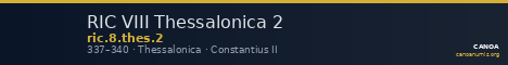 RIC VIII Thessalonica 2 — CANOA