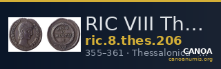 RIC VIII Thessalonica 206 — CANOA