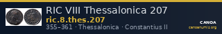 RIC VIII Thessalonica 207 — CANOA