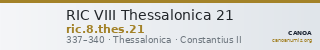 RIC VIII Thessalonica 21 — CANOA