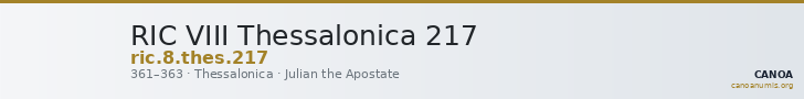 RIC VIII Thessalonica 217 — CANOA