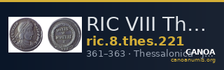 RIC VIII Thessalonica 221 — CANOA