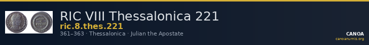 RIC VIII Thessalonica 221 — CANOA