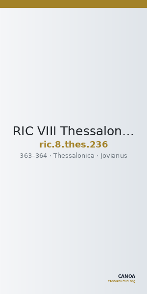 RIC VIII Thessalonica 236 — CANOA
