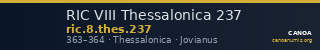 RIC VIII Thessalonica 237 — CANOA