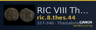 RIC VIII Thessalonica 44 — CANOA