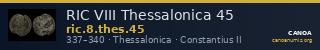 RIC VIII Thessalonica 45 — CANOA