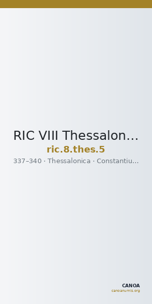 RIC VIII Thessalonica 5 — CANOA