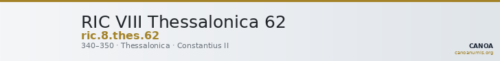 RIC VIII Thessalonica 62 — CANOA