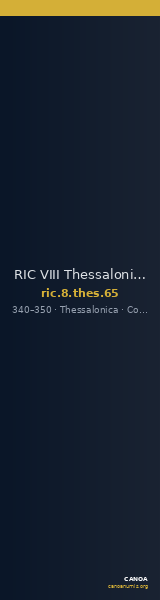 RIC VIII Thessalonica 65 — CANOA