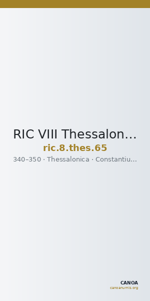 RIC VIII Thessalonica 65 — CANOA