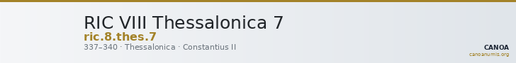RIC VIII Thessalonica 7 — CANOA
