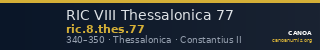 RIC VIII Thessalonica 77 — CANOA