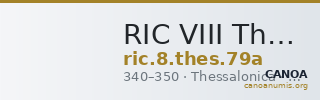 RIC VIII Thessalonica 79a — CANOA