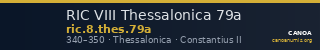 RIC VIII Thessalonica 79a — CANOA