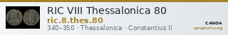 RIC VIII Thessalonica 80 — CANOA