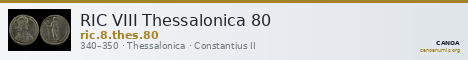 RIC VIII Thessalonica 80 — CANOA