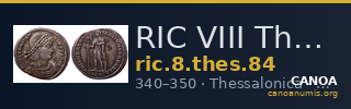 RIC VIII Thessalonica 84 — CANOA