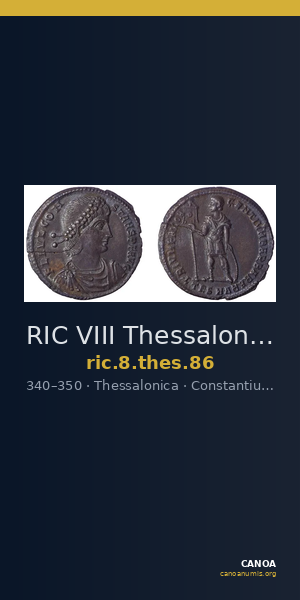 RIC VIII Thessalonica 86 — CANOA