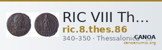 RIC VIII Thessalonica 86 — CANOA