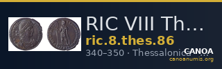 RIC VIII Thessalonica 86 — CANOA