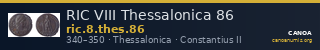RIC VIII Thessalonica 86 — CANOA