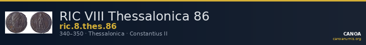 RIC VIII Thessalonica 86 — CANOA