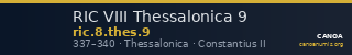 RIC VIII Thessalonica 9 — CANOA