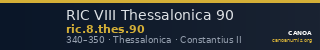 RIC VIII Thessalonica 90 — CANOA