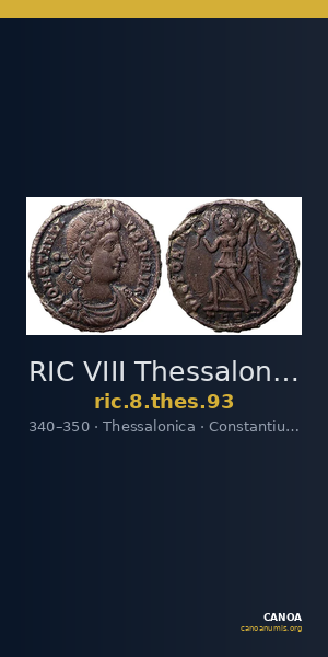 RIC VIII Thessalonica 93 — CANOA