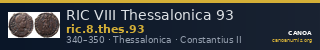 RIC VIII Thessalonica 93 — CANOA