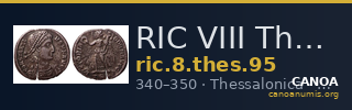 RIC VIII Thessalonica 95 — CANOA