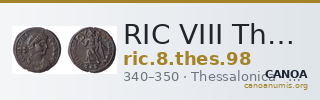 RIC VIII Thessalonica 98 — CANOA