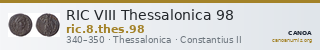 RIC VIII Thessalonica 98 — CANOA