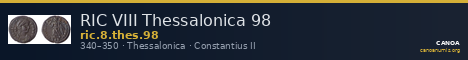 RIC VIII Thessalonica 98 — CANOA