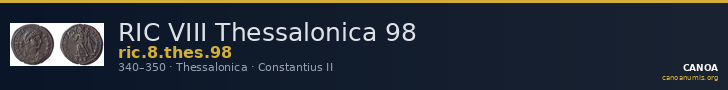 RIC VIII Thessalonica 98 — CANOA